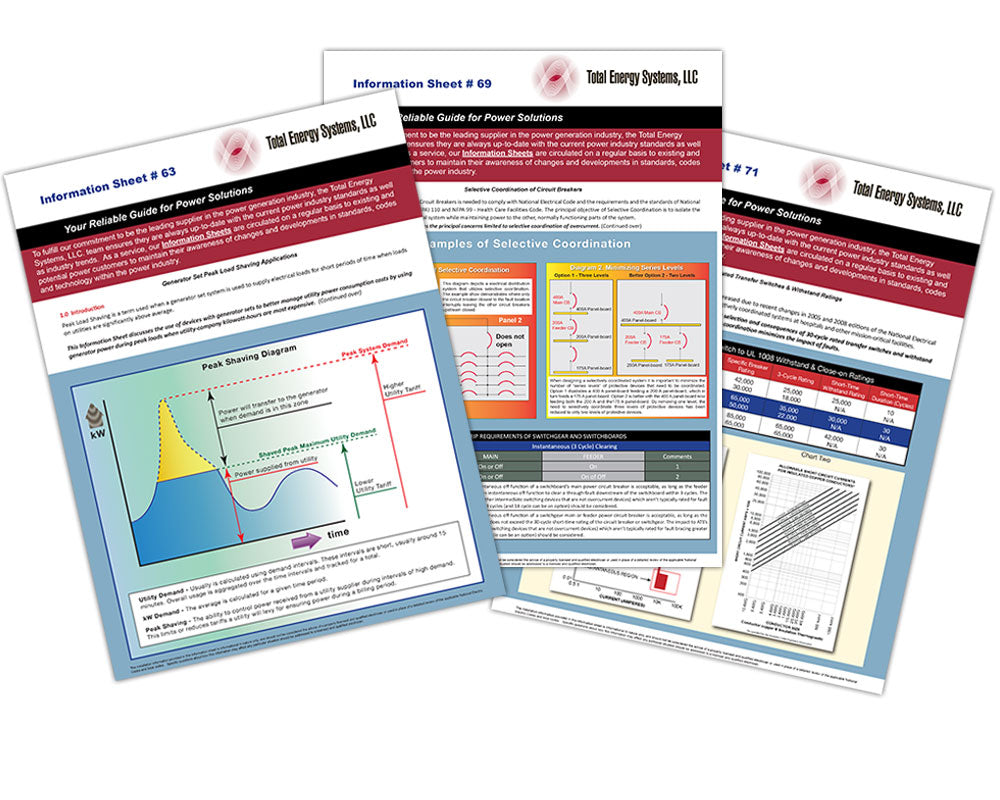 Generator information sheets